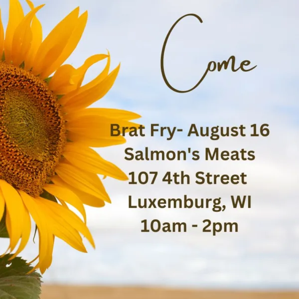 Brat Fry August 16 at Salmon’s Meats